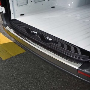 Mercedes Sprinter Rear Bumper Sill Cover - Omac - S.Steel - Gloss Silver - '18-'23